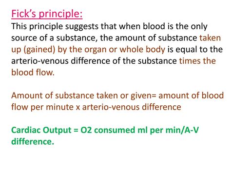 desi fick|Cardiac Output (Fick’s Formula)